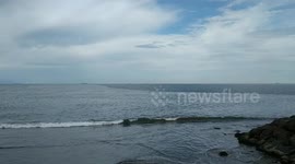 Natural phenomenon causes barrier between freshwater and saltwater in Padang, Indonesia