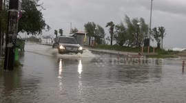 Footage of destruction caused by Storm Geryon in Katerini, Greece