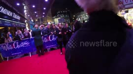 Denise Welch Vs A Vacuum Cleaner At The Red Carpet Of White Christmas Press Night