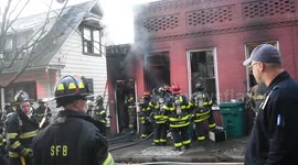 Firefighters respond to building fire in Shamokin, Pennsylvania