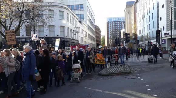 Climate activists gather in Bristol City to protest Black Friday