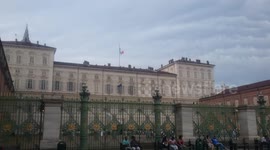 The Royal Palace and Palazzo Madama, at Piazza Castello, in Turin, northern Italy.