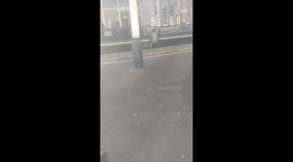 Video shows trespasser on tracks at Loughborough Station, UK causing delays