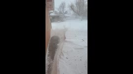 Snownado in South Dakota during post-Thanksgiving blizzard