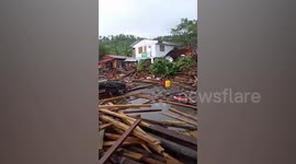 Typhoon Kammuri victims return to their damaged homes after storm