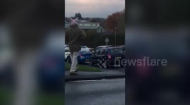 UK police search for man who has left school children terrified by approaching them wearing creepy pig mask