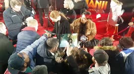 Stars of 'Jumanji: The Next Level' delight fans at London premiere.