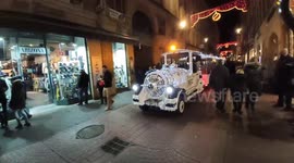 Little Christmas train in Metz france