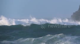 Storm Atiyah's Sting In Her Tail At Godrevy Cornwall