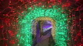 Video shows inside the UK's longest festive tunnel of lights