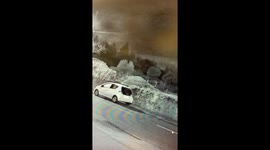 CCTV captures vandal tear down Conservative Party boards at Staffordshire home