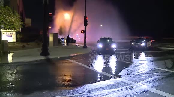Car crash in California leaves fire hydrant spewing like a geyser - Buy ...