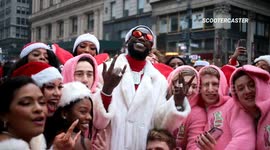 Rapper Gucci Mane among the Santa Clauses at this year's NYC Santacon