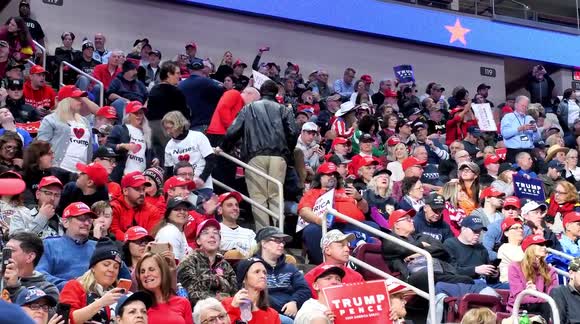 Protester ejected from Keep America Great Rally as Trump taunts security