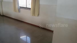 Schoolchildren's incredible paper aeroplane flight around the headmaster's office