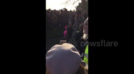 Princess Charlotte received flowers at Sandringham, Norfolk