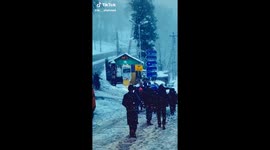 Snow falling in Northern Area of Pakistan