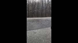 December hail in Wantage, NJ