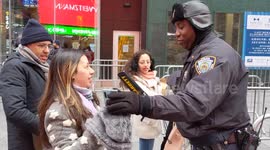 Times Square: New Year's Eve revelers pass through tight security