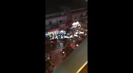 Dramatic indecidents when crowds tried to break into a shopping mall in Gaza