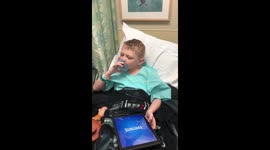 Ezra aka Mini-Vader pretends He is Darth Vader before going in for his 4th Brain Surgery