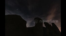 Stargazer captures timelapse of Quadrantids meteor shower in UK's Wiltshire