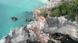 Drone footage of Puerto Rico's beloved 'Punta Ventana' damaged by the earthquake