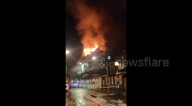 Koko's roof on fire; popular venue in Camden Town, London