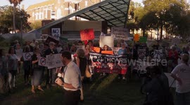 Protesters in St. Petersburg Florida in response to Trump’s ‘reckless action in Iran’