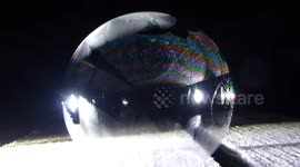 Mesmerissing bubble freezing in -3c cold weather.