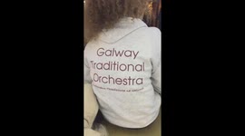 The Galway Ireland Traditional Music Orchestra here playing some impromptu tunes together in Galway City on the west coast of Ireland.