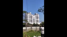 Luxury skyscraper demolished in controlled explosion over infringement of environment norms in southern India