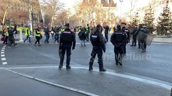Yellow Vest Protest/March In Paris (12-31-2019)