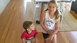 Funny Kids Try Not To Laugh spinning like crazy on the floor