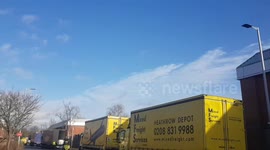 Low flying aircraft Heathrow Airport,  London