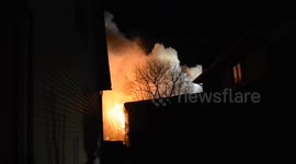 4th Alarm Commercial Structure Fire at the former United Wiping Cloth factory, Shenandoah, Pennsylvania