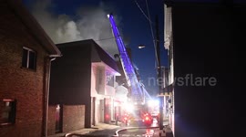 4th Alarm Commercial Structure Fire at the former United Wiping Cloth factory, Shenandoah, Pennsylvania
