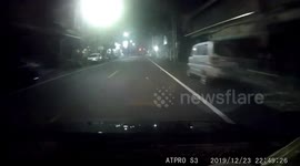 Car Has Near Miss With Oncoming Motorcycle