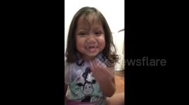 Five-year-old cuts her own hair into bangs - to mom's surprise