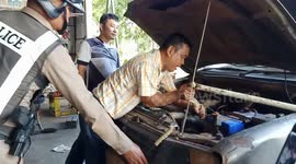 Cobra regurgitates live toad after being pulled out of car engine in Thailand
