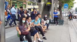 Residents of Bangkok wear masks to protect against dangerous levels of air pollution