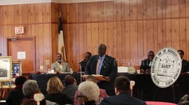 Footage of Joe Biden's surrogate event breakfast on Saturday 18 January at 10am at Liberty Hill AME Church, 2310 Liberty Hill Rd, Summerton, SC 29148