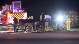 Two dead in violent head-on crash between pickup truck and sedan in south California