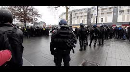 Tensions rose as police and protesters came face to face during the 51st day of strike in Nantes