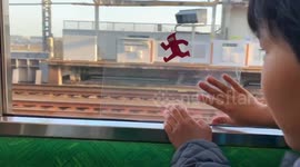 Japanese mum finds cute way to keep son entertained on train ride