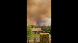 Orroral Valley fire. View from Banks