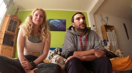 Cat gets scaried on a celebration