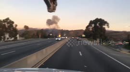 Tree fire @ 71 N and 57 (SoCal)