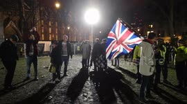 Pro Brexit Supporters Slightly Worse For Ware Sing To The Police