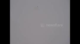 Weather balloon released into supercell thunderstorm